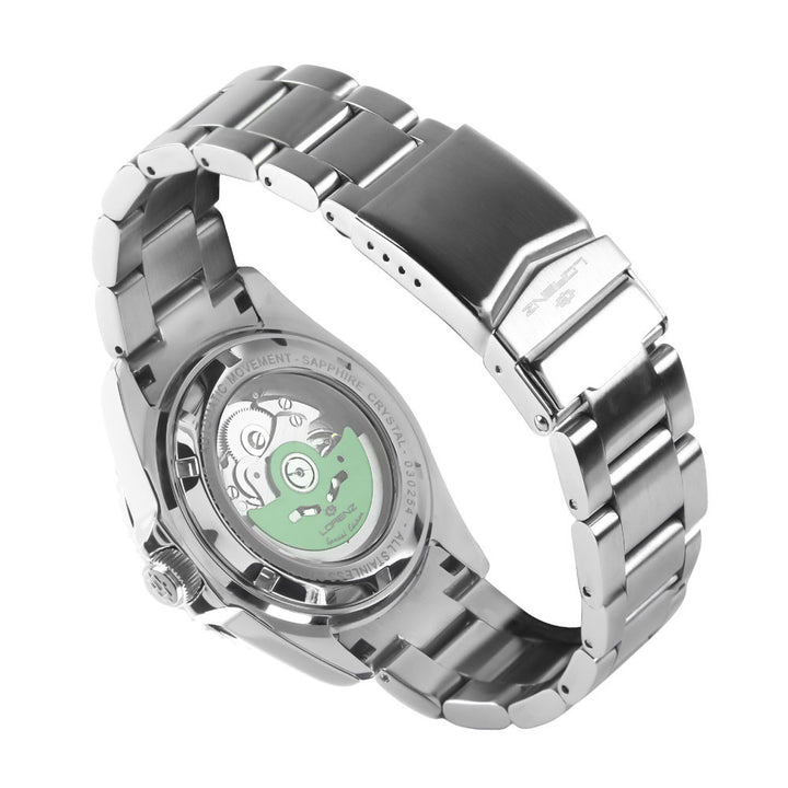 Lorenz tako 43mm clock automatic black steel 030254hh