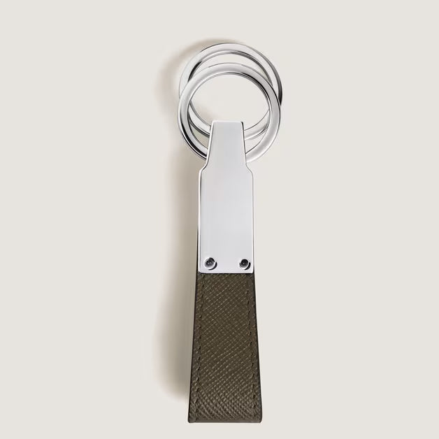 Breloc din piele kaki Montblanc Sartorial 221354
