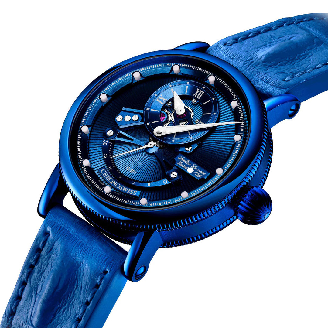 Chronoswiss Open Gear Resec Electric Blue Limited Edition 50pezzi 44mm Blue Automatic Finish Finning Blue CH-6926-Blsi