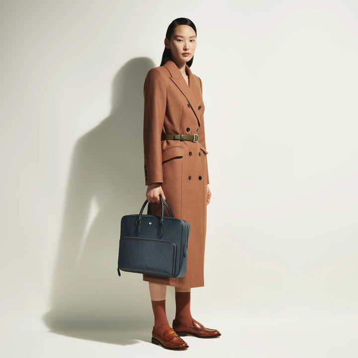 Montblanc Blue Sartorial Media Tweed Blue 220332 bag