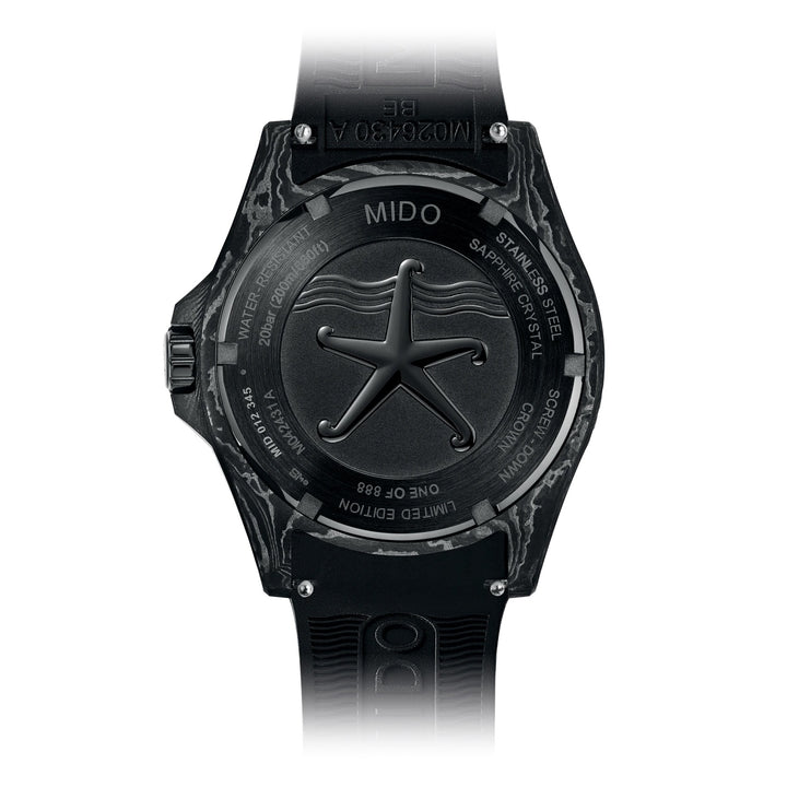 ساعة ميدو Ocean Star 200C Carbon Limited Edition Cosc المعتمدة 42 ملم ألياف الكربون الأوتوماتيكية باللون الأسود M042.431.77.081.00