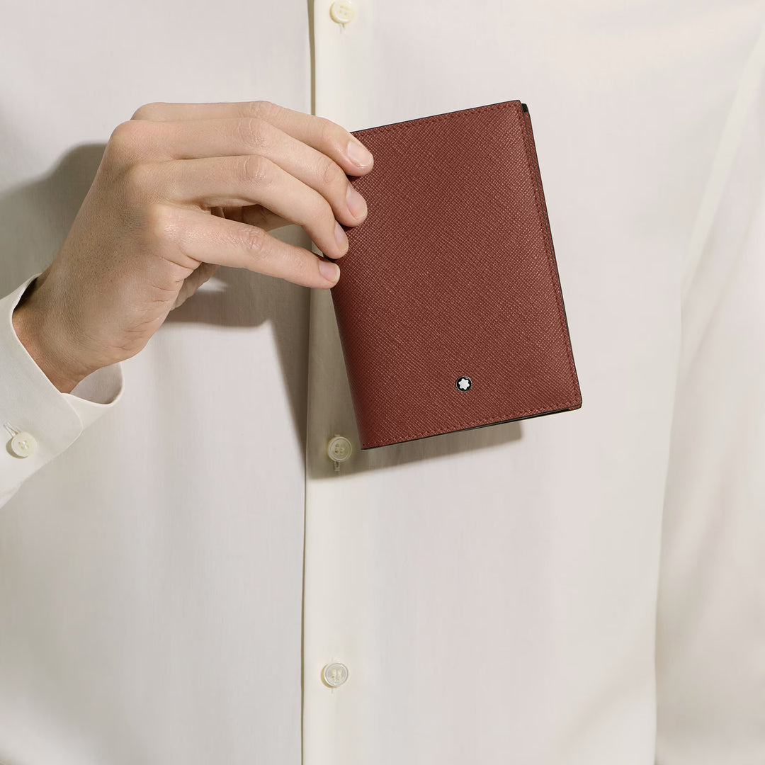 Montblanc Sartorial läder passhållare röd ek 223061