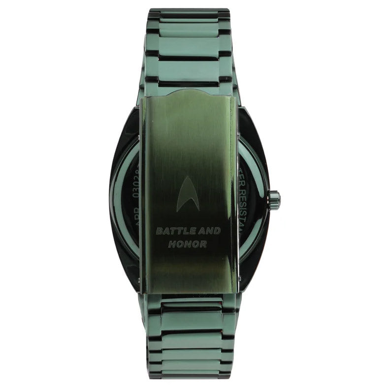 Montre Lorenz STAR TREK Klingon 40x36 mm acier quartz vert finition PVD vert 030287KL
