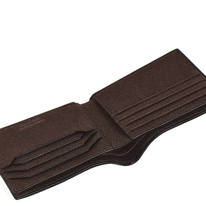 Carteira Montblanc com 8 bolsos em couro Sartorial cor ébano 223023