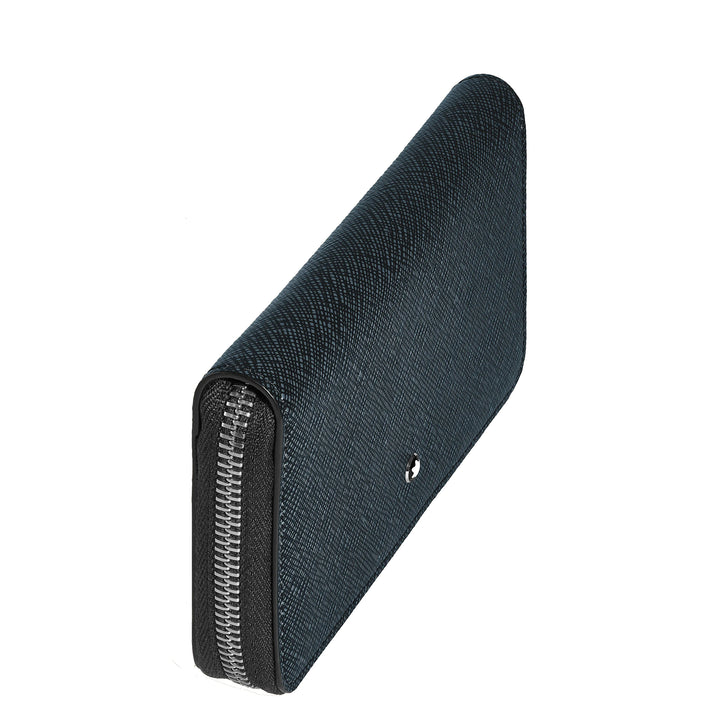 Montblanc WORLD 12 compartments with medium tailoring zipper tweed blue 220362