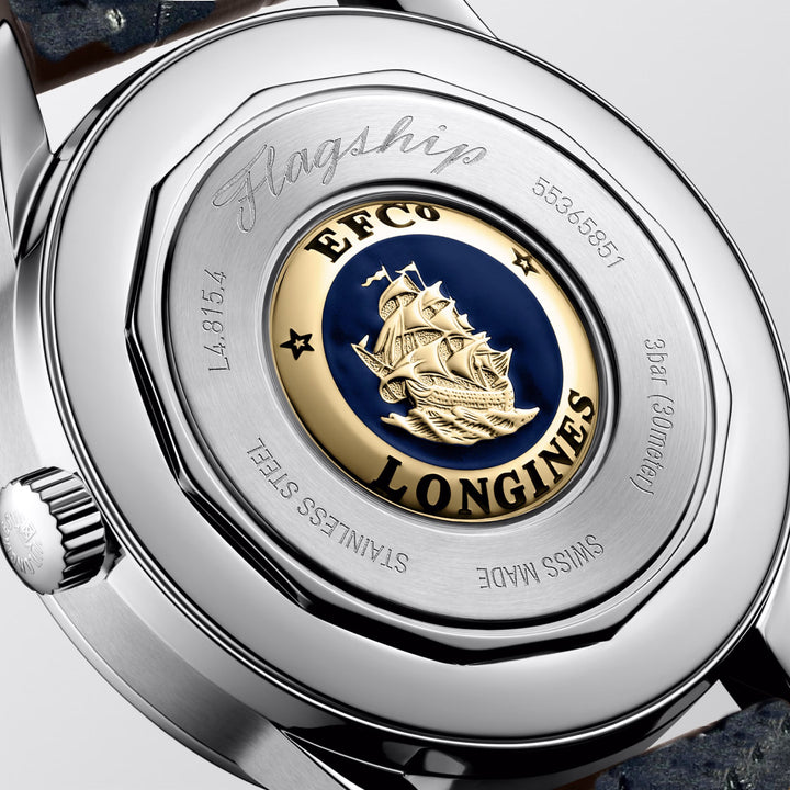 Longines montre phare Heritage Moonphase 38,5 mm vert automatique en acier L4.815.4.02.2