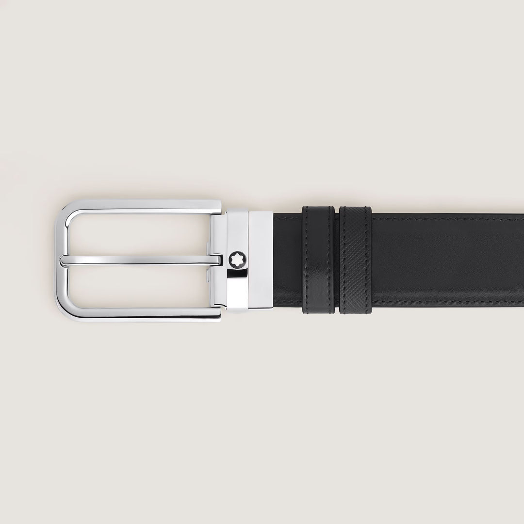 Montblanc vendbart belte 35 mm Sartorial skinn rektangulær spenne 223411