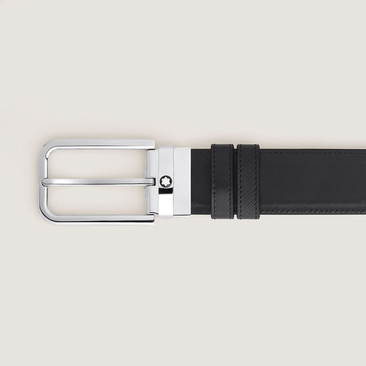 Montblanc vendbart belte 35 mm Sartorial skinn rektangulær spenne 223411