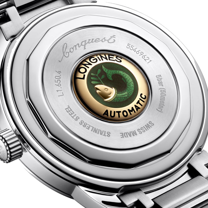 Relógio automático Longines Heritage 40 mm em aço preto L1.650.4.52.6