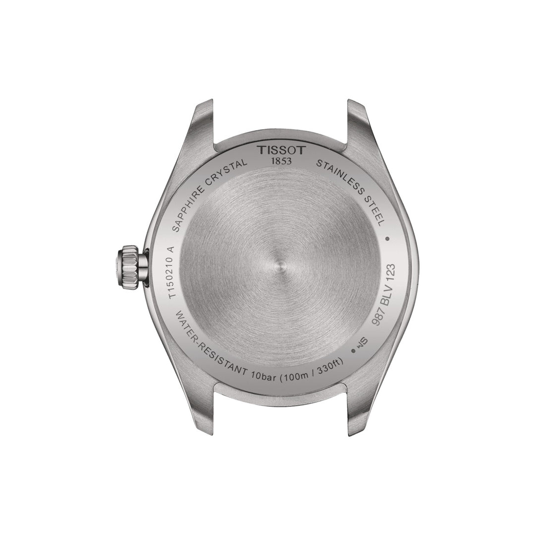 Tissot Watch PCC 100 34mm Grianchloch Silver Críochnaíonn PVD PVD buí T150.210.21.031.00