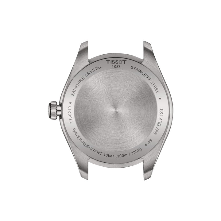 Tissot Watch PCC 100 34mm Silver Quartz Steel Pvd 마감 옐로우 골드 T150.210.21.031.00
