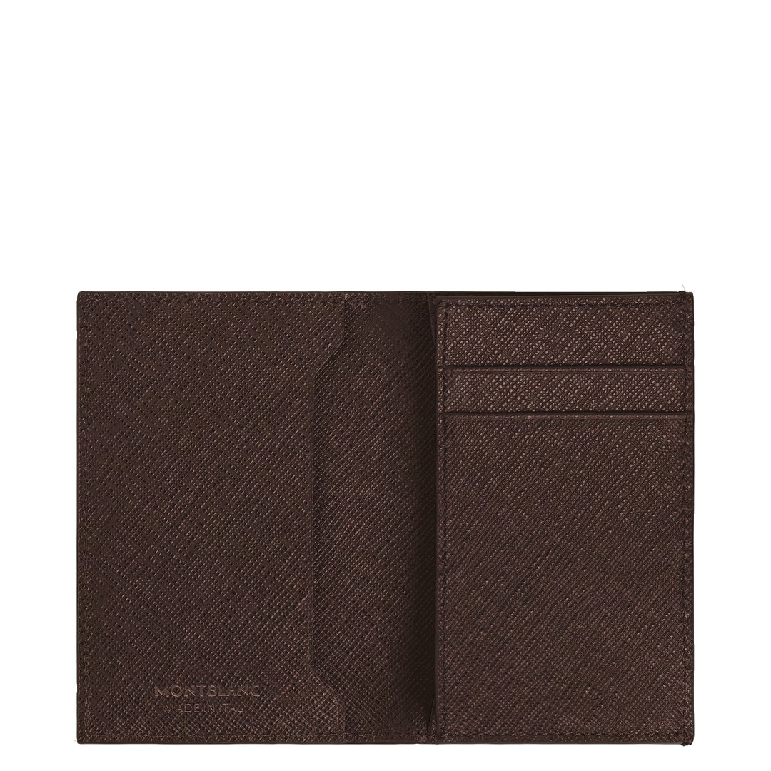 Montblanc kortholder 2 lommer Sartorial skinn ibenholt farge 223043