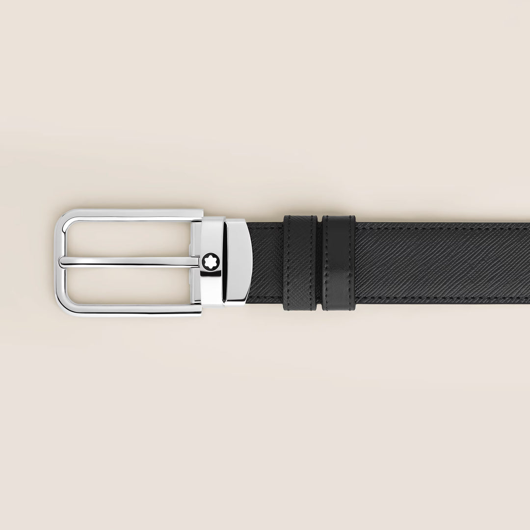 Montblanc vändbart bälte 30 mm Sartorial läder rektangulärt spänne 223409