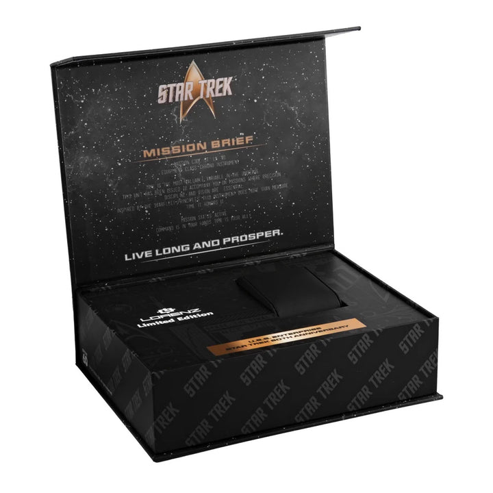 Lorenz ur STAR TREK Deep Space Limited Edition 40x36 mm sort automatisk stål sort PVD-finish 030287LE