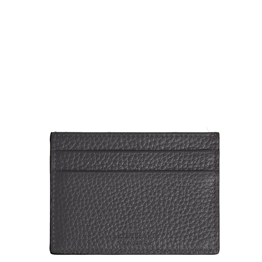 Porta-cartões Montblanc com 5 bolsos em couro granulado e ferro forjado 223031