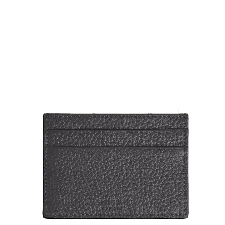 Porta-cartões Montblanc com 5 bolsos em couro granulado e ferro forjado 223031