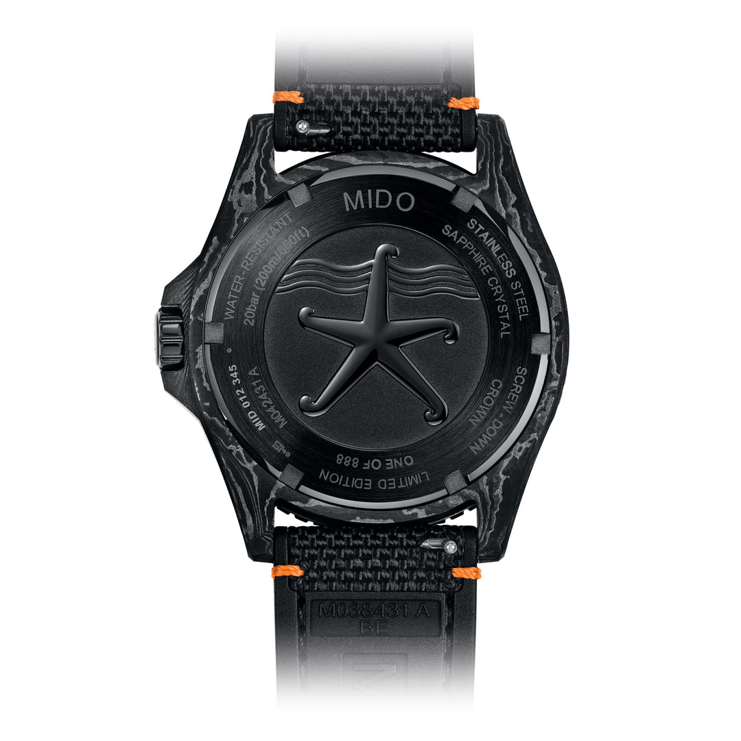 ساعة ميدو Ocean Star 200C Carbon Limited Edition Cosc المعتمدة 42 ملم ألياف الكربون الأوتوماتيكية باللون الأسود M042.431.77.081.00