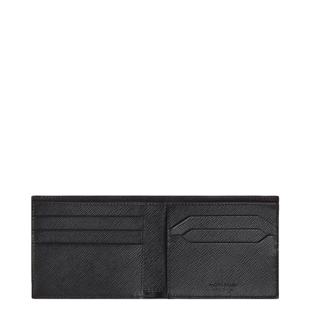 Montblanc 6 pocket wallet Sartorial leather tweed blue 220384