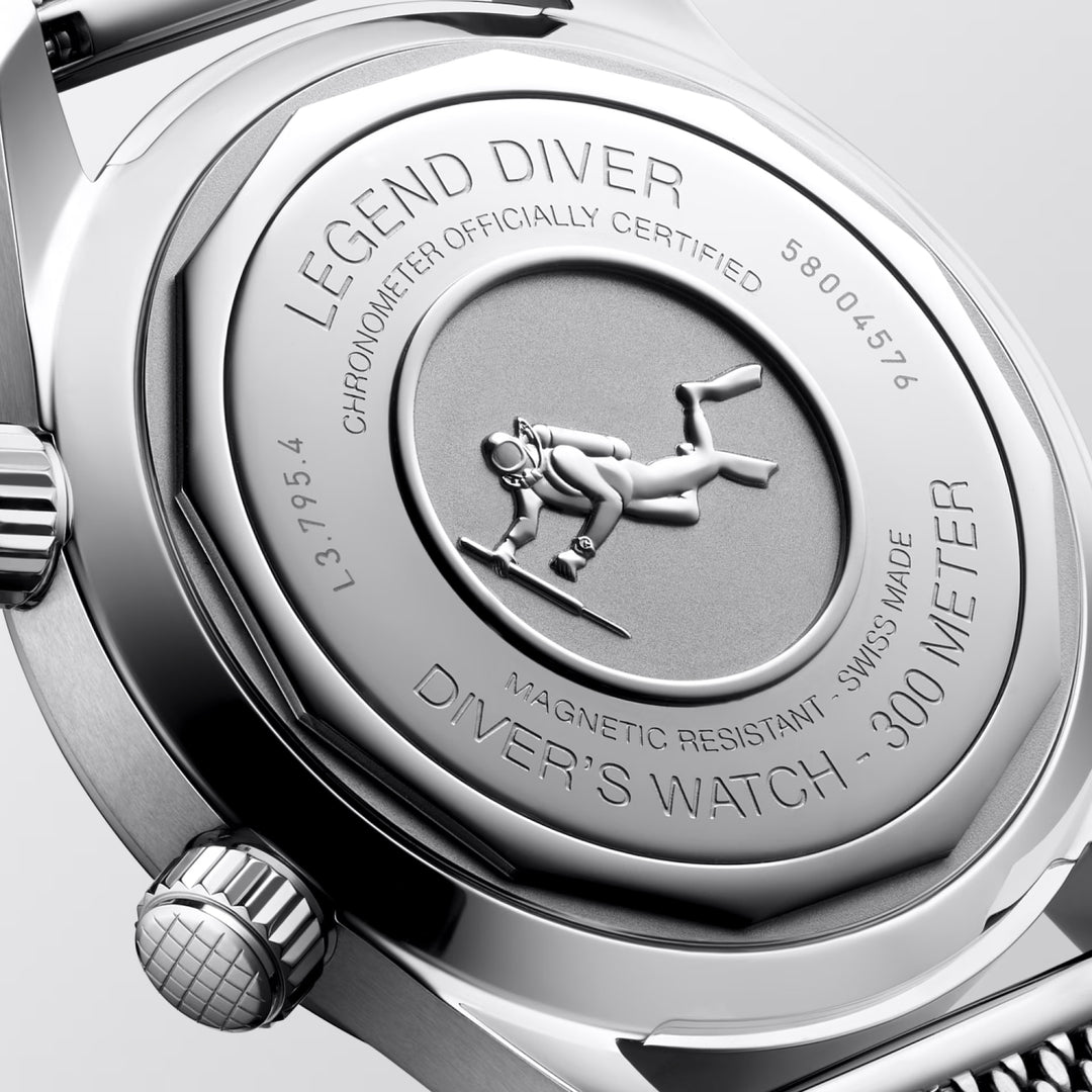 Zegarek Longines Legend Diver 59 42mm czarna automatyczna stal L3.795.4.59.9