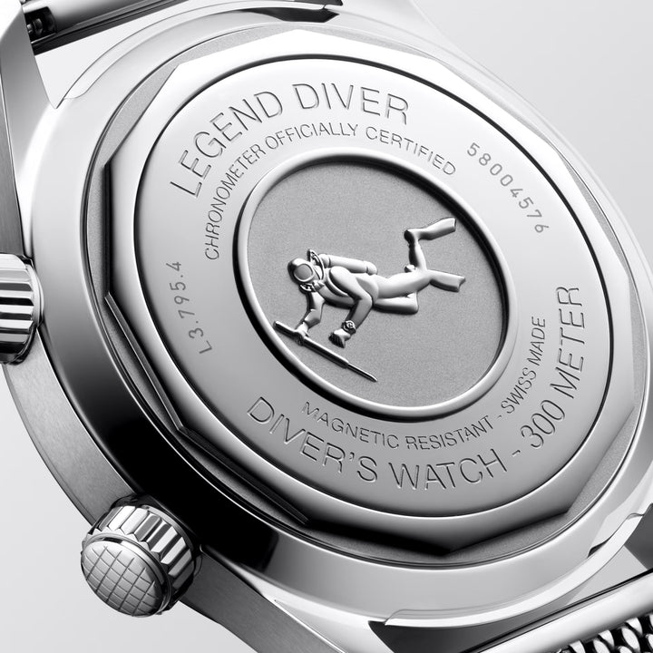 Zegarek Longines Legend Diver 59 42mm czarna automatyczna stal L3.795.4.59.9