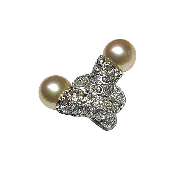 Capodagliegaglia Node Жемчужный золотой жемчуг 18KT Diamonds and Pearls 0020A