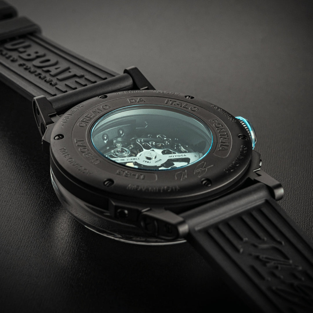 U-BOAT klocka U-65 44mm turkos automatisk stål svart PVD finish 3348