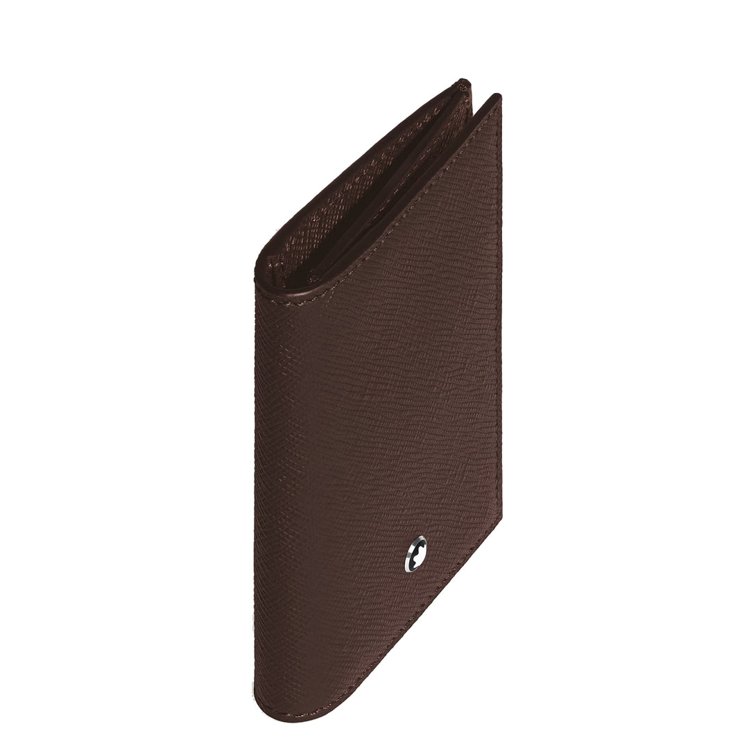 Montblanc kortholder 2 lommer Sartorial skinn ibenholt farge 223043
