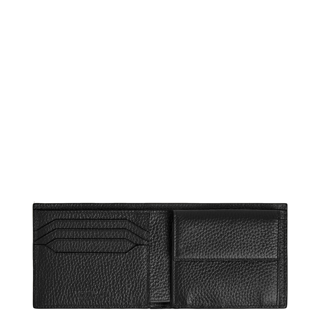 Carteira Montblanc com porta-moedas 4 compartimentos preto 220217