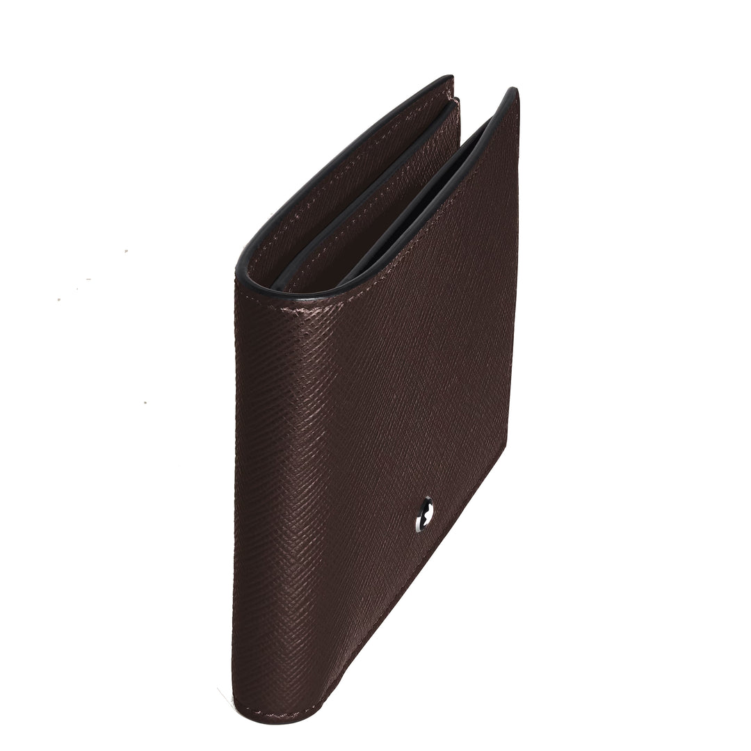 Carteira Montblanc com 8 bolsos em couro Sartorial cor ébano 223023
