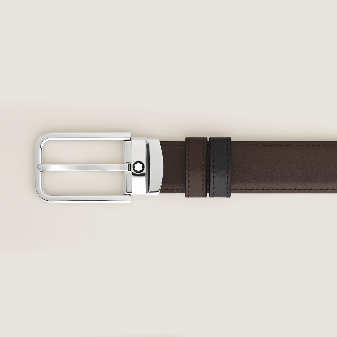 Αναστρέψιμη ζώνη Montblanc δερμάτινη 30 mm ορθογώνια πόρπη Meisterstück 223405