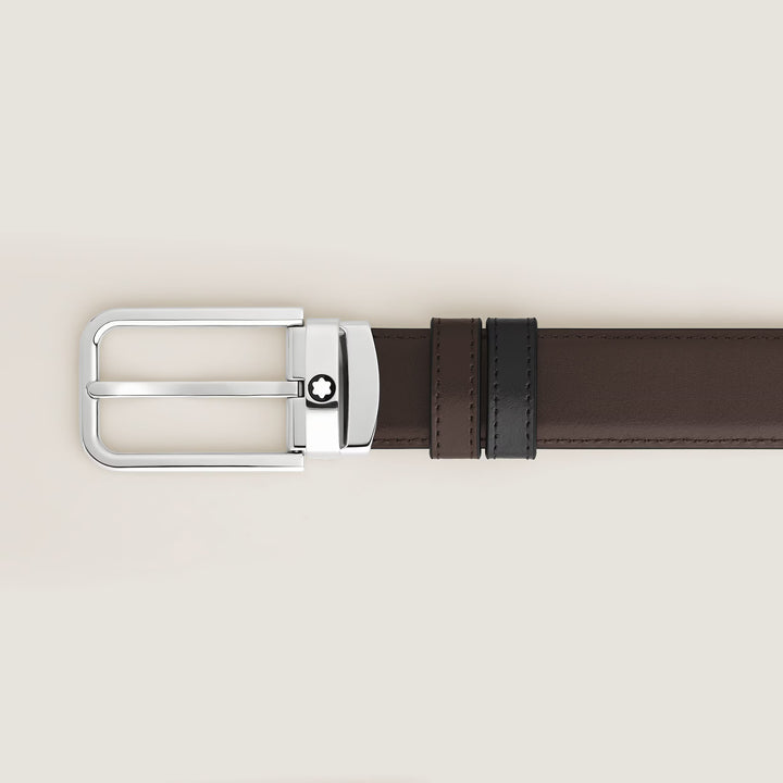 Αναστρέψιμη ζώνη Montblanc δερμάτινη 30 mm ορθογώνια πόρπη Meisterstück 223405