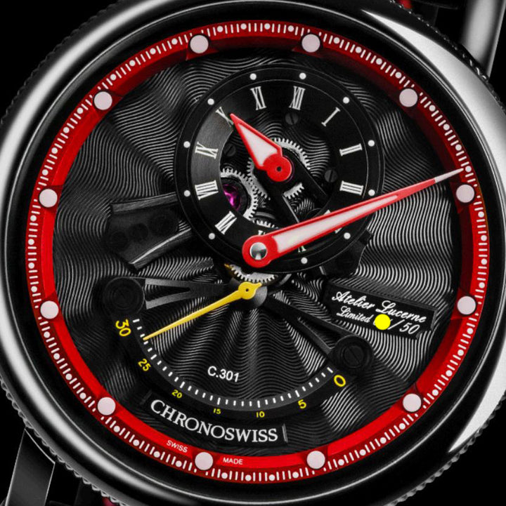 Chronoswiss Open Gear Clock Resec Limited Edition 50Pezzi 44mm Černá automatická ocel DLC povrch Black CH-6925-BKRE