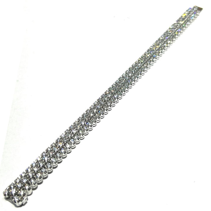 Triple gold tennis bracelet 18kt diamonds FCBT02890