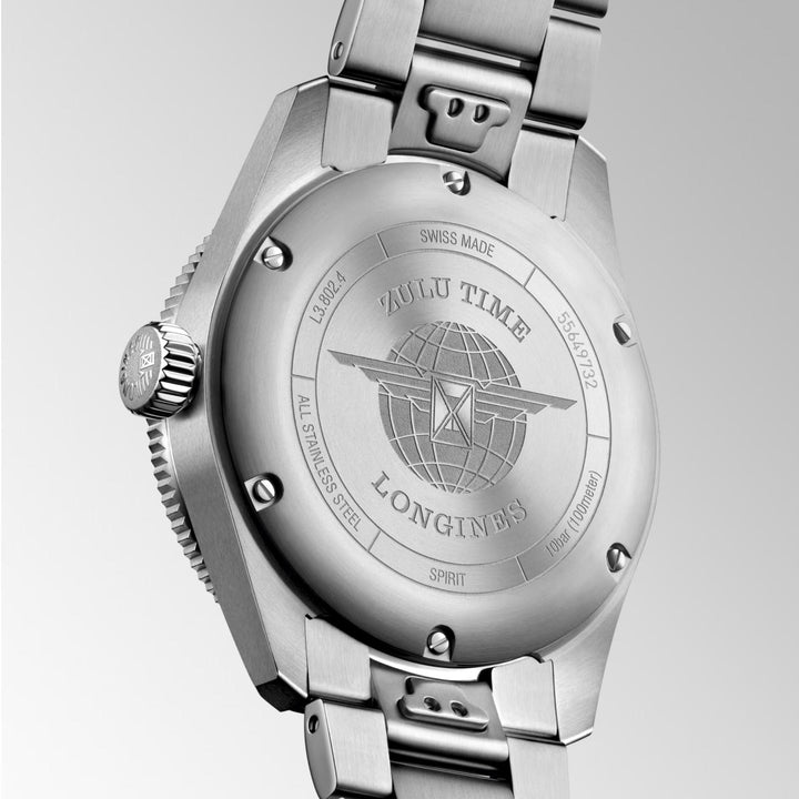 LONGINES Watch Spirit Zulu Time 39mm Black Automatic Steel L3.802.4.50.6