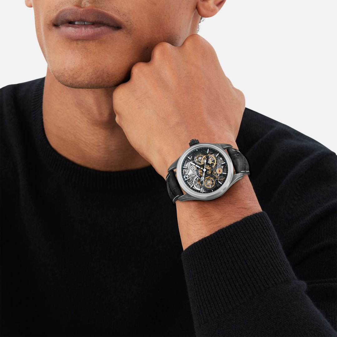 Montblanc Watch 1858 The Unveiled Secret Minerva Monopusher Chronograph limited edition - 88 specimens 43mm Manual Slopper Steel 131155