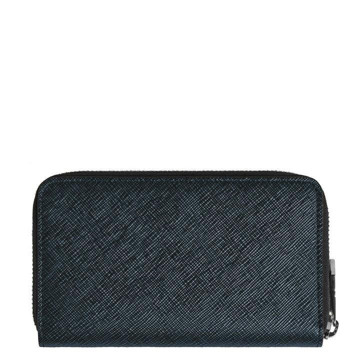 Montblanc WORLD 12 compartments with medium tailoring zipper tweed blue 220362