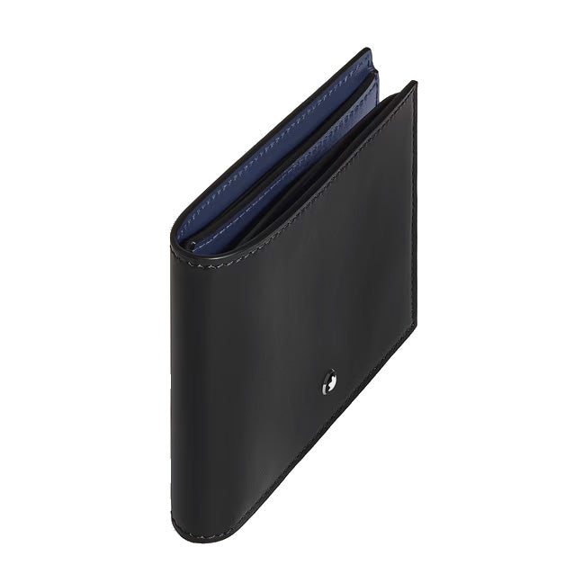 8-kieszonkowy portfel Montblanc Meisterstück ze skóry, czarny 221324