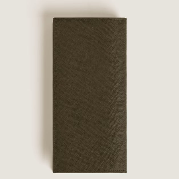 Portefeuille long Montblanc 14 poches Sartorial cuir kaki 221364