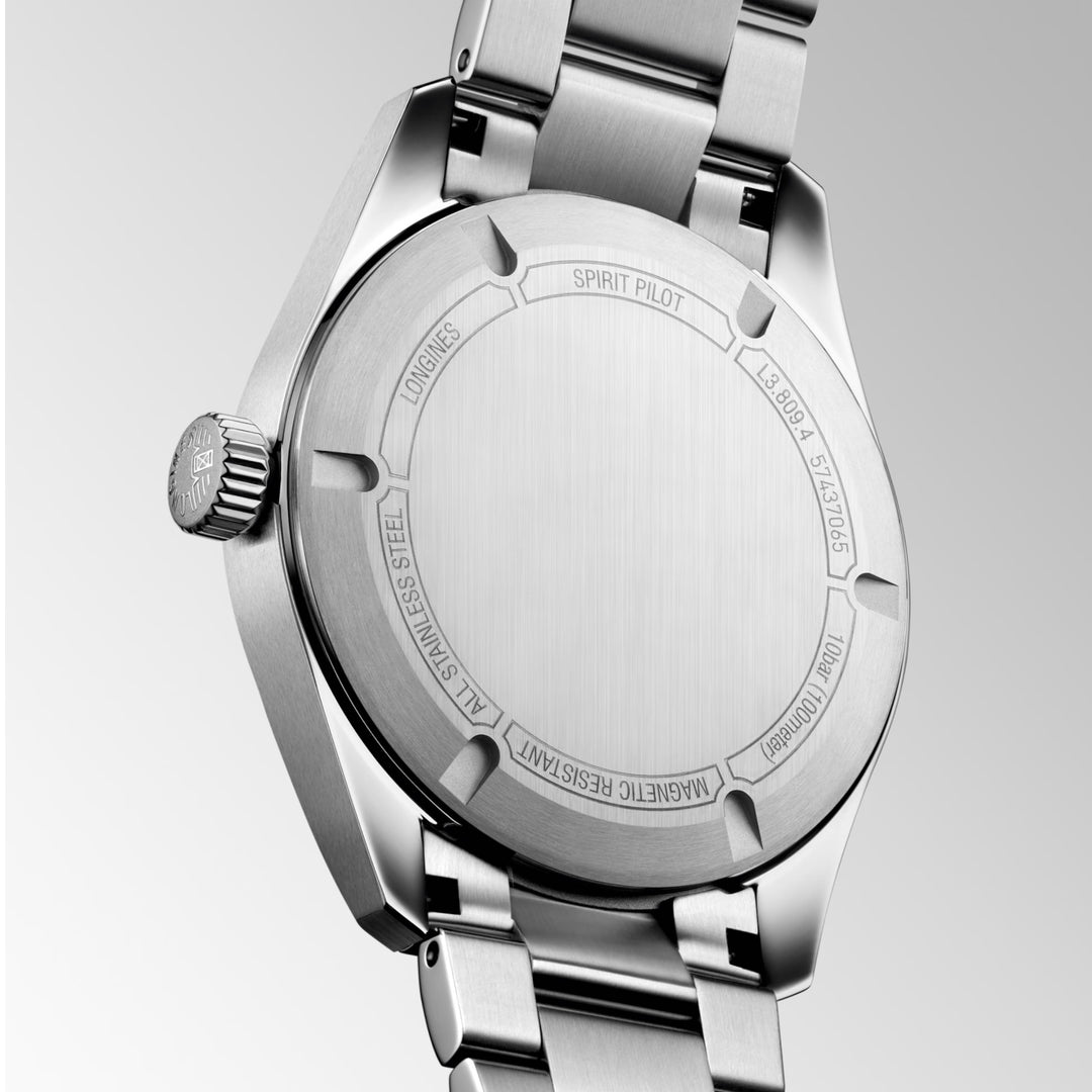 Longines Spirit Pilot 39mm sort automatisk ur L3.809.4.53.6