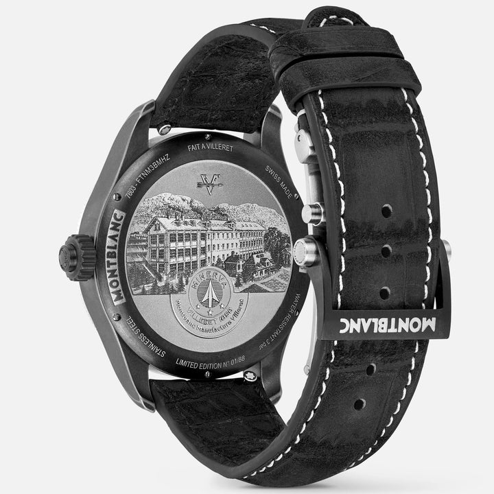 Montblanc Watch 1858 The Unveiled Secret Minerva Monopusher Chronograph limited edition - 88 specimens 43mm Manual Slopper Steel 131155