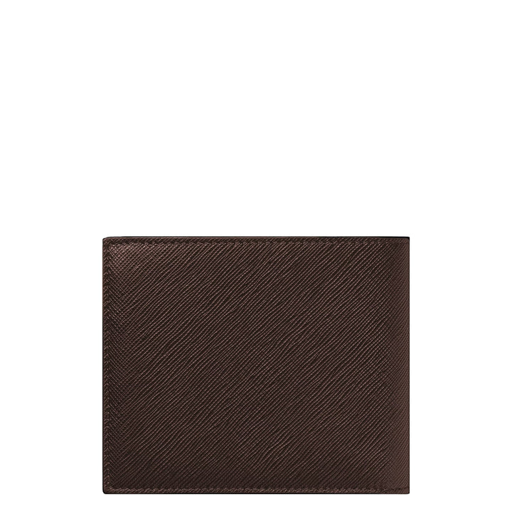 Carteira Montblanc com 8 bolsos em couro Sartorial cor ébano 223023
