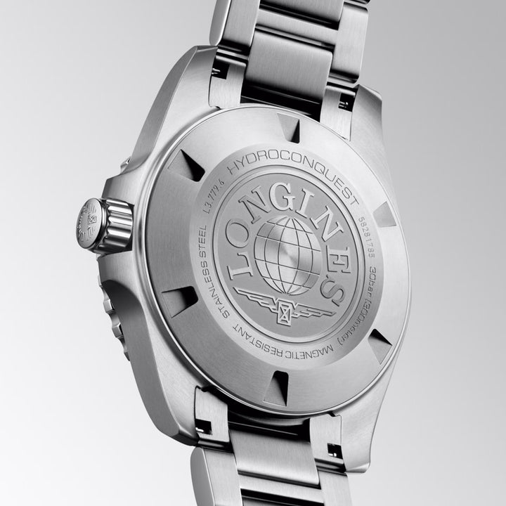 Longines Hydroconquest 39 mm czarny automatyczny stalowy zegarek L3.779.4.56.6