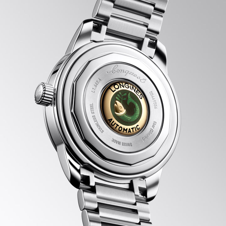 Longines Conquest Heritage Relógio automático azul de 38 mm em aço L1.649.4.92.6