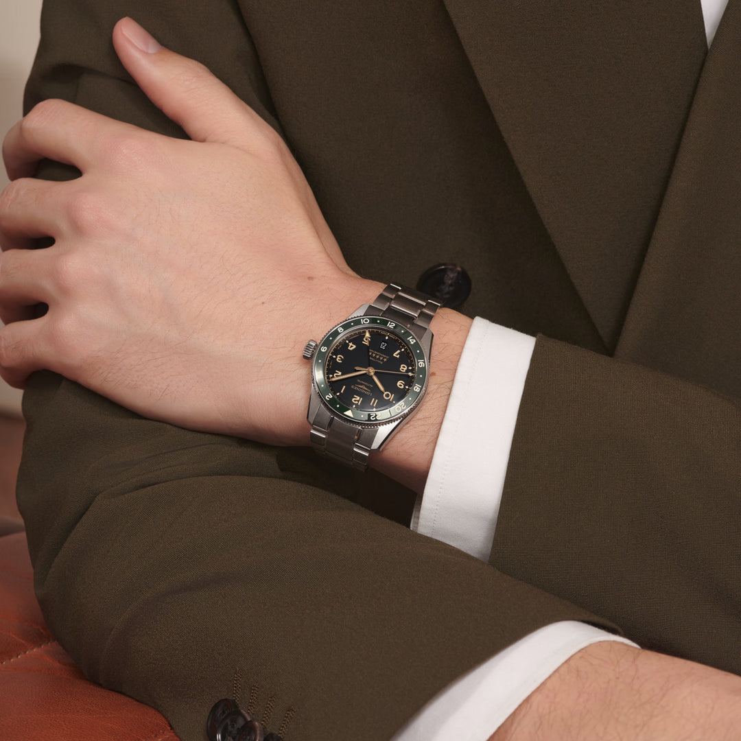 LONGINES Watch Spirit Zulu Time 39mm Anthracite Automatic Steel L3.802.4.63.6