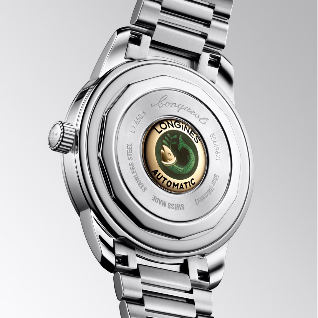 Relógio automático Longines Heritage 40 mm em aço preto L1.650.4.52.6