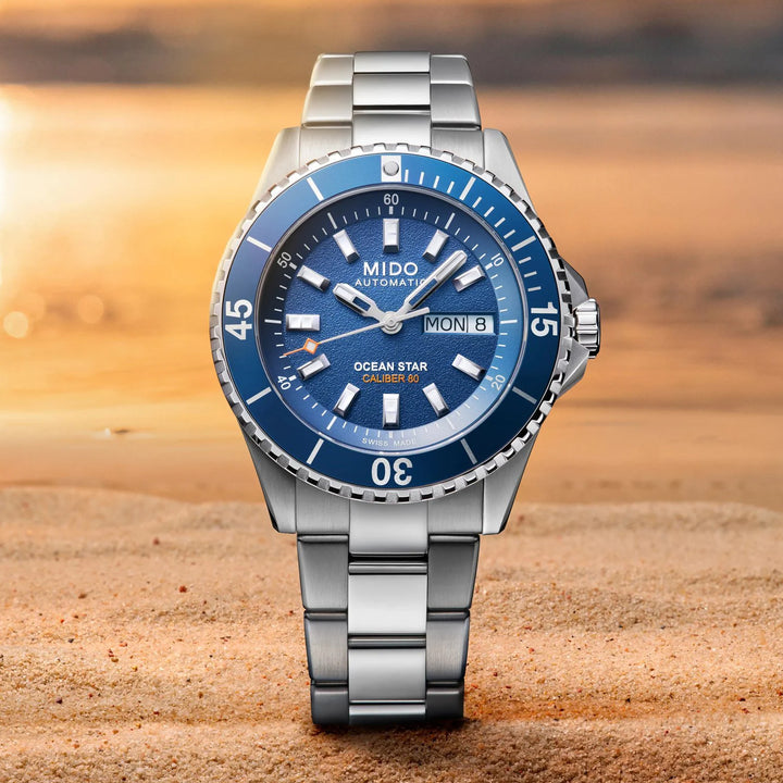 Mido klocka Ocean Star 200 41mm blå automatisk stål M026.930.11.041.00