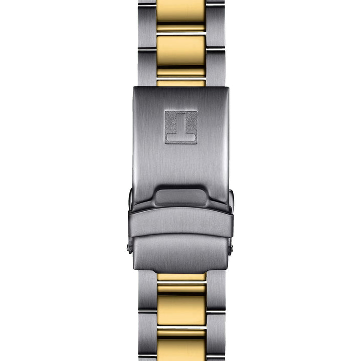 ساعة تيسو Seastar 1000 36 ملم كوارتز أسود فولاذ مطلي بمادة PVD ذهب أصفر T120.210.22.051.00