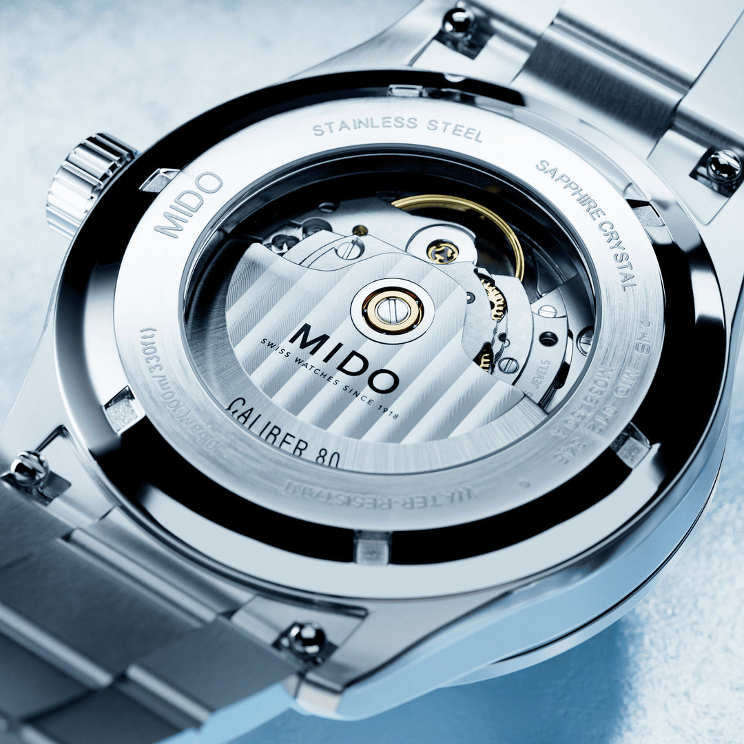 Mido घड़ी Multifort एम फ्रीज 42mm Turquoise स्टील M038.430.11.041.00