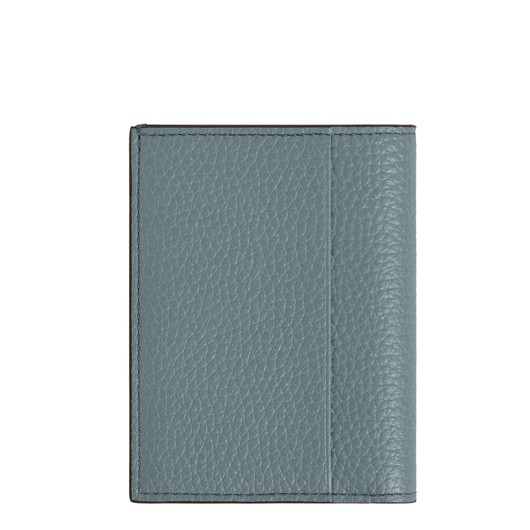 Montblanc mini plånbok 4 fickor isblått narvigt läder 222997