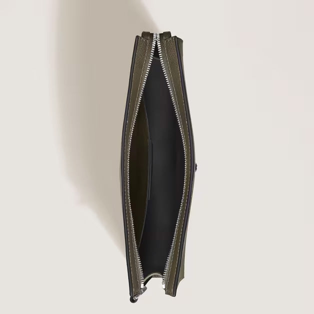 몽블랑 사토리얼 카키 가죽 클러치 백 221566